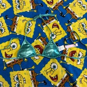 Brand new with tags Shiny Teal Bikini Top